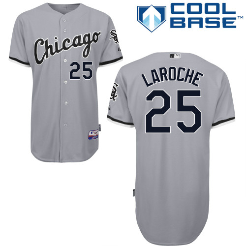 Adam LaRoche #25 MLB Jersey-Chicago White Sox Men's Authentic Road Gray Cool Base Baseball Jersey